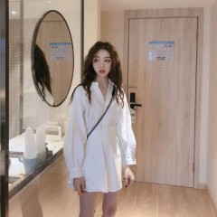 2021夏季新款裙子超仙女很仙法国小众网红洋气衬衫连衣裙两件套装