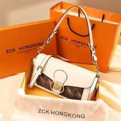 香港代购名牌包包2021新款潮网红真皮女包腋下包高级感单肩斜挎包