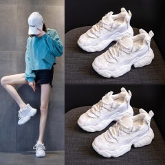 厚底老爹鞋女ins潮增高显瘦内增高8cm小个子白色新款休闲运动女鞋